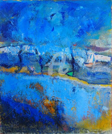 Peinture intitulée "Une ombre bleue" par Jean-Marc Chapelet (jeanmarchapelet), Œuvre d'art originale, Huile