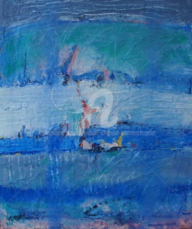 Painting titled "Double bleu" by Jean-Marc Chapelet (jeanmarchapelet), Original Artwork