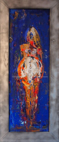 Painting titled "Maternité" by Jean-Marc Chapelet (jeanmarchapelet), Original Artwork, Acrylic