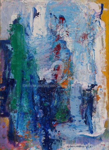 Malerei mit dem Titel "Sapin d'hiver" von Jean-Marc Chapelet (jeanmarchapelet), Original-Kunstwerk, Öl