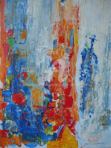 Painting titled "Abstraction Enigmat…" by Jean-Marc Chapelet (jeanmarchapelet), Original Artwork, Acrylic