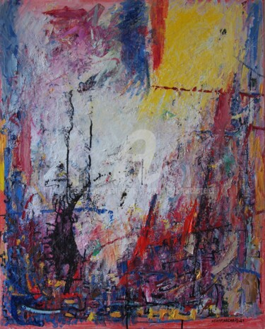 Painting titled "Abstraction Lyrifiq…" by Jean-Marc Chapelet (jeanmarchapelet), Original Artwork, Oil