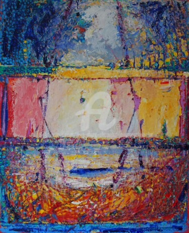 Painting titled "D'une extrémité à l…" by Jean-Marc Chapelet (jeanmarchapelet), Original Artwork, Oil