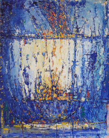 Peinture intitulée "Intensément bleu" par Jean-Marc Chapelet (jeanmarchapelet), Œuvre d'art originale, Huile