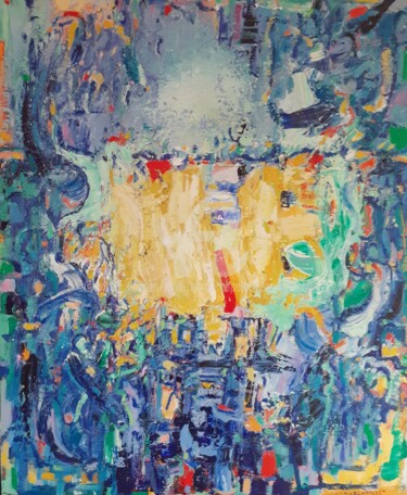 Painting titled "Abstraction Lyrifiq…" by Jean-Marc Chapelet (jeanmarchapelet), Original Artwork, Oil