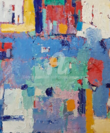 Painting titled "Abstraction Lyrifiq…" by Jean-Marc Chapelet (jeanmarchapelet), Original Artwork, Oil