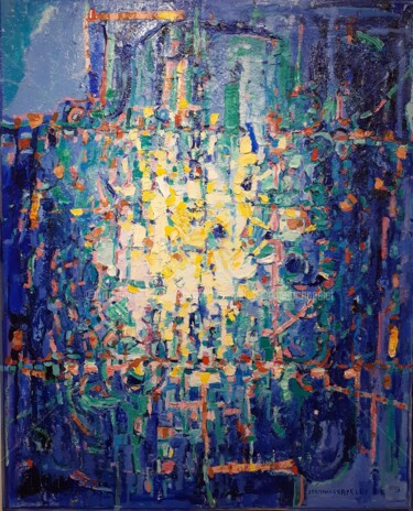 Painting titled "Diffraction - Abstr…" by Jean-Marc Chapelet (jeanmarchapelet), Original Artwork, Oil