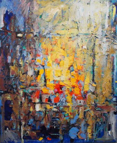 Painting titled "Lumière sous survei…" by Jean-Marc Chapelet (jeanmarchapelet), Original Artwork, Oil