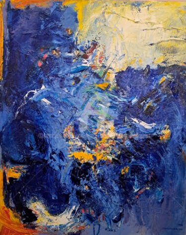 Картина под названием "Le ciel nous dépasse" - Jean-Marc Chapelet (jeanmarchapelet), Подлинное произведение искусства, Масло