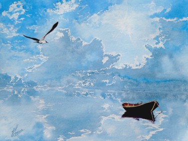 Peinture intitulée "Rendez-vous" par Jean Marc Collombat, Œuvre d'art originale, Aquarelle