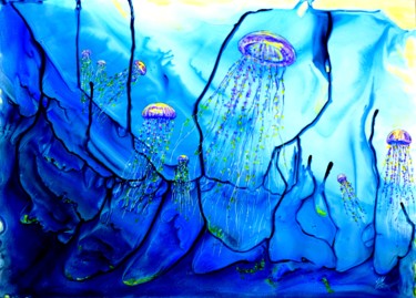 Peinture intitulée "Lumières" par Jean Marc Collombat, Œuvre d'art originale, Aquarelle