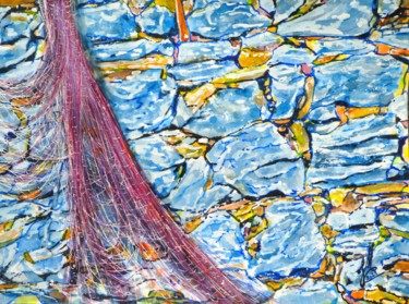 Peinture intitulée "Trop usé" par Jean Marc Collombat, Œuvre d'art originale, Aquarelle
