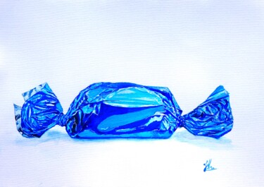 Peinture intitulée "Un bonbon ?" par Jean Marc Collombat, Œuvre d'art originale, Aquarelle