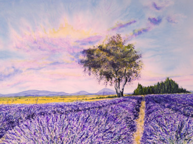Drome provençale Peinture intitulée "Drome provençale" par Jean Marc Collombat, Œuvre d'art originale, Aquarelle