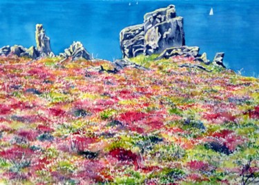 Peinture intitulée "Palette bretonne" par Jean Marc Collombat, Œuvre d'art originale, Aquarelle