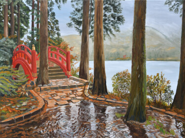 Peinture intitulée "Après la pluie" par Jean-Marc Dufer, Œuvre d'art originale, Huile Monté sur Châssis en bois