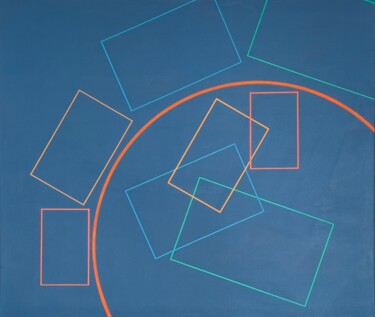 Malerei mit dem Titel "Rectangles en rotat…" von Jean-Marc Gardeux, Original-Kunstwerk, Acryl