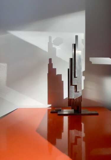 Sculpture titled "NYC" by Jean-Marc Gardeux, Original Artwork, Stainless Steel