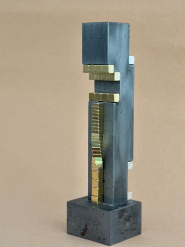 제목이 "Monumentum"인 조형물 Jean-Marc Gardeux로, 원작, 스테인레스 스틸