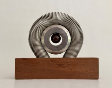 Скульптура под названием "Oculus" - Jean-Marc Gardeux, Подлинное произведение искусства, Нержавеющая сталь