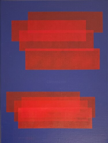 Картина под названием "The Blues of the red" - Jean-Marc Gardeux, Подлинное произведение искусства, Акрил