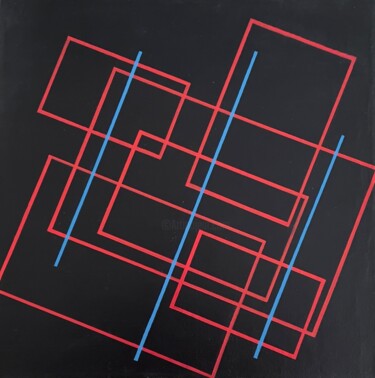 Картина под названием "Rectangles I" - Jean-Marc Gardeux, Подлинное произведение искусства, Акрил
