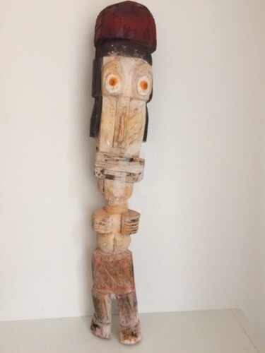 Sculpture titled "le nain" by Jean Marc Joblot, Original Artwork, Wood