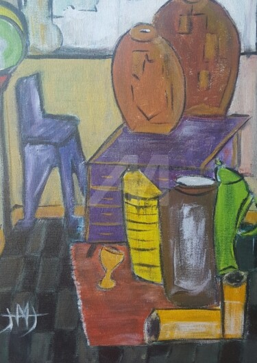 A la maison Peinture intitulée "A la maison" par Jean Marc Jean Marc Joblot, Œuvre d'art originale, Acrylique