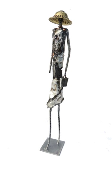 Sculpture titled "MADAME bis" by Jean-Marc Martinez, Original Artwork, Metals