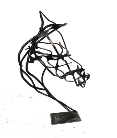 Escultura titulada "CHEVAL DESIGN" por Jean-Marc Martinez, Obra de arte original, Metales