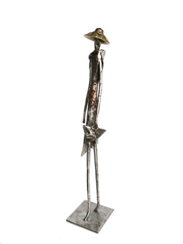 Skulptur mit dem Titel "LA PARISIENNE" von Jean-Marc Martinez, Original-Kunstwerk, Metalle