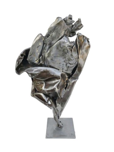 Escultura intitulada "EMPRISONNÉ" por Jean-Marc Martinez, Obras de arte originais, Metais