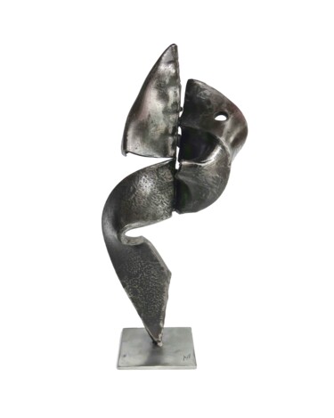 Sculpture titled "SIGLE" by Jean-Marc Martinez, Original Artwork, Metals