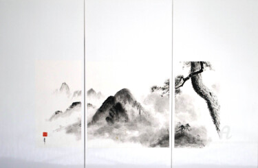 Картина под названием "Importance du vide" - Jean-Marc Moschetti (encre-zen), Подлинное произведение искусства, Чернила Уста…