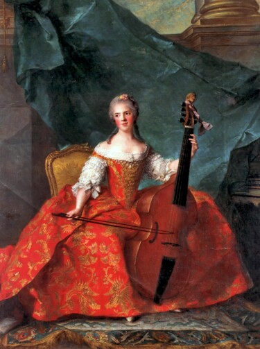 Pintura intitulada "Madame Henriette de…" por Jean-Marc Nattier, Obras de arte originais, Óleo
