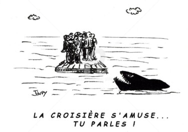 Zeichnungen mit dem Titel "LA CROISIÈRE S'AMUSE" von Jean-Marc Philippe (Jimpy), Original-Kunstwerk, Marker