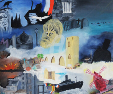 Peinture intitulée "FRAGMENTS DE FILMS" par Jean-Marc Philippe (Jimpy), Œuvre d'art originale, Huile