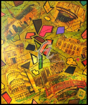 Pintura intitulada "SOUVENIRS DE BOULOG…" por Jean-Marc Philippe (Jimpy), Obras de arte originais, Acrílico