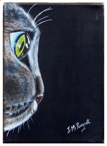 Peinture intitulée "minou, pussy, kitte…" par Jean Marc Pougnet, Œuvre d'art originale, Huile
