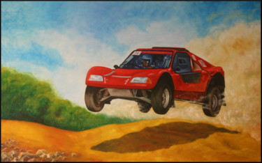 Peinture intitulée "Rallye" par Jean-Marc Recalt, Œuvre d'art originale, Huile