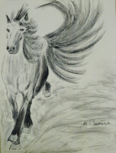 Pintura titulada "Galop du cheval et…" por Jean-Marc Serieys, Obra de arte original