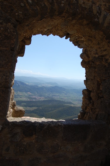 Fotografia intitolato "Chateau de Queribus" da Jean Marie Cloarec, Opera d'arte originale