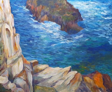 Painting titled "Costa Brava" by Jean-Marie Cluchier, Original Artwork, Acrylic