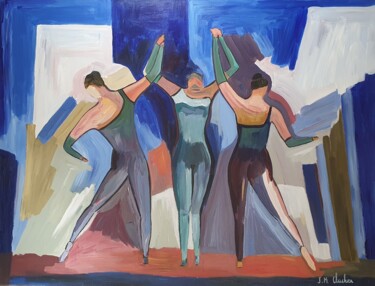 Painting titled "Danseuses" by Jean-Marie Cluchier, Original Artwork, Acrylic