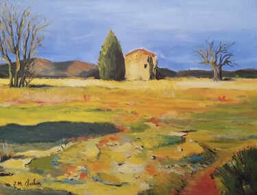 Malerei mit dem Titel "Mazet en Provence" von Jean-Marie Cluchier, Original-Kunstwerk, Acryl