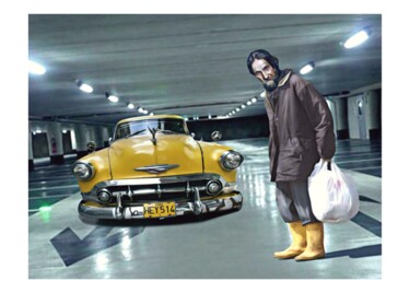 Digital Arts με τίτλο "The Yellow Boots" από Jean-Marie Gitard (Mr STRANGE), Αυθεντικά έργα τέχνης, Ψηφιακό Κολάζ