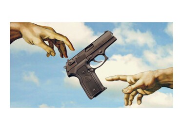 Arts numériques intitulée "Celestial Weapon" par Jean-Marie Gitard (Mr STRANGE), Œuvre d'art originale, Collage numérique