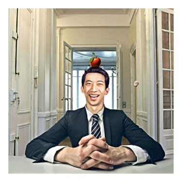 Arte digitale intitolato "Mr Chang's Apple" da Jean-Marie Gitard (Mr STRANGE), Opera d'arte originale, Collage digitale