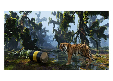Digitale Kunst mit dem Titel "Wild nature ?" von Jean-Marie Gitard (Mr STRANGE), Original-Kunstwerk, Digitale Collage