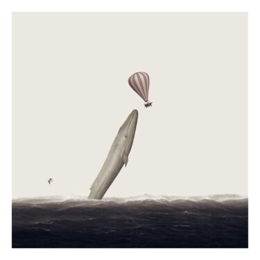 Digitale Kunst mit dem Titel "The Whale and the B…" von Jean-Marie Gitard (Mr STRANGE), Original-Kunstwerk, Fotomontage